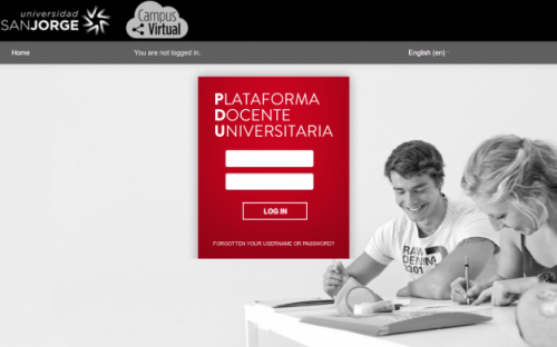 Plataforma de formacion Universitaria Screenshot San Valero